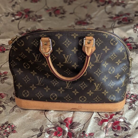 Louis Vuitton Alma PM Monogram Canvas Leather Hand Bag Authentic Vintage - Picture 11 of 16